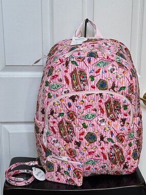 VERA BRADLEY HARRY POTTER LARGE BACKPACK + ID LANYARD CASE(SET):NWT HONEYDUKES